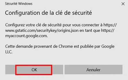 Configuration clé de sécurité Winkeo FIDO U2F