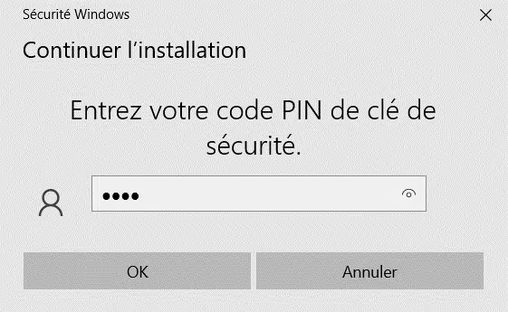 Etape 3 – Entrez votre code PIN Ping Identity