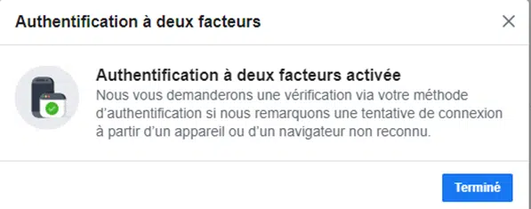 Etape 6 - authentification à deux facteurs activée image-10