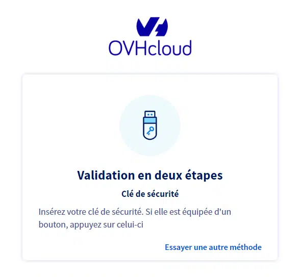 Futures connexions - Insérez votre clé de sécurité OVHcloud image-16