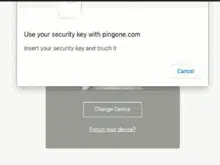 Futures connexions – Touch your security key