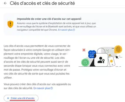 Image 6 – Créer une clé d’accès