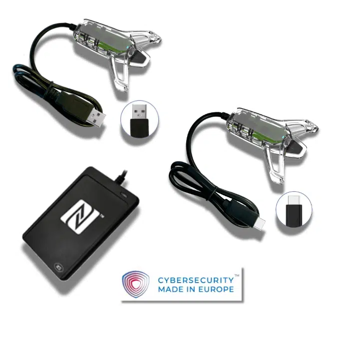 Lecteur USB-C PC/Sc de carte à puce à contact