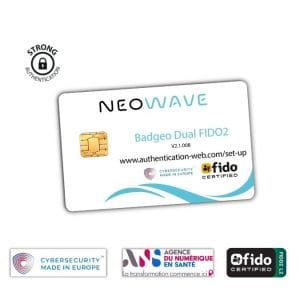 Carte à puce Badgeo Dual FIDO2 de NEOWAVE