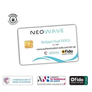 Carte à puce Badgeo Dual FIDO2 de NEOWAVE