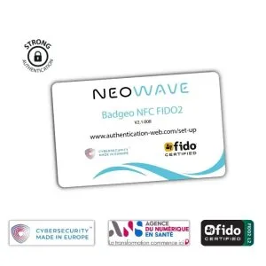 Carte à puce Badgeo NFC FIDO2 de NEOWA